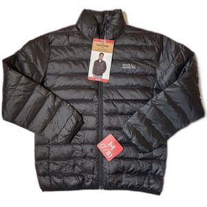 Eddie Bauer Boys Down Packable Jacket Size Medium 7/8 Black NWT